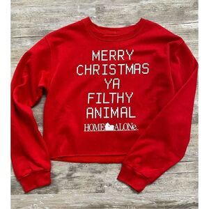 Home Alone Christmas Crop Sweatshirt Sz Lg
